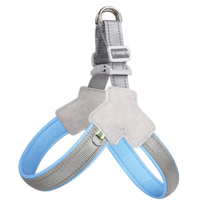 Reflective No-Pull Pet Harness for Small to Medium Dogs and Cats - Adjustable Vest for Pugs, Chihuahuas, and Bulldogs