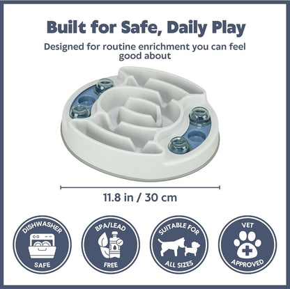 Engage Your Dog's Mind with the Slide & Feed Interactive Treat Dispenser Toy - Level 1 Puzzle Game for All Breeds