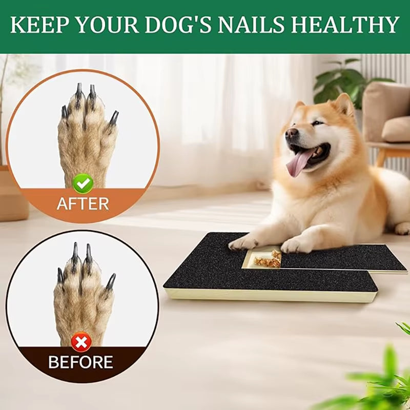 Professional Pet Nail File Board for Dogs - Emery Sandpaper Trimming and Polishing Pad