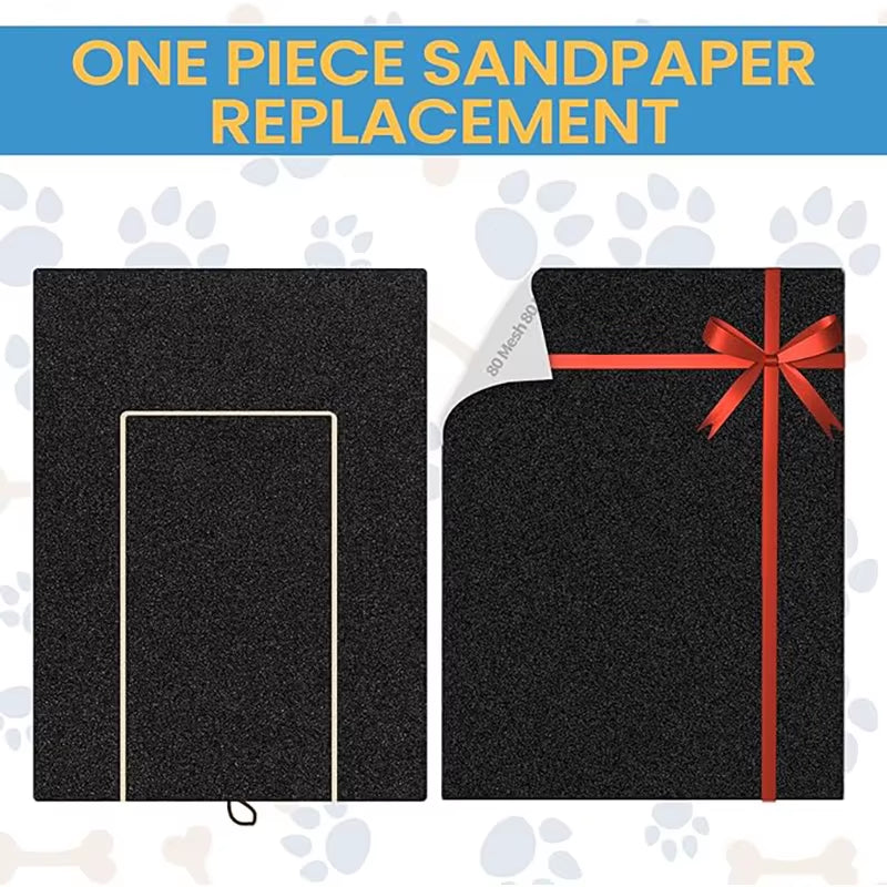 Professional Pet Nail File Board for Dogs - Emery Sandpaper Trimming and Polishing Pad