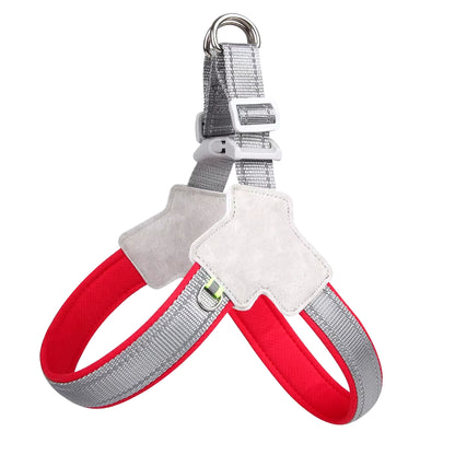 Reflective No-Pull Pet Harness for Small to Medium Dogs and Cats - Adjustable Vest for Pugs, Chihuahuas, and Bulldogs